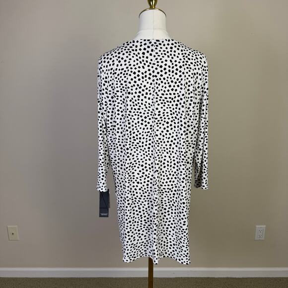 Alfani Elements Printed 3 4 Sleeve Tunic Top US Women's 0X Plus - Picture 5 of 9